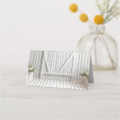 Whitewash Bauernhof Minimalistische Platzkarte (Rückseite)