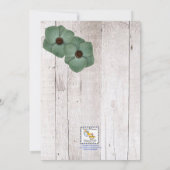 Whitewash Blue Baby Dusche Einladung (Rückseite)