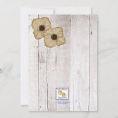 Whitewash Pink Baby Dusche Einladung (Rückseite)