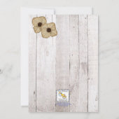 Whitewash Plum Quinceañera Einladung (Rückseite)