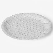 Whitewash Slat Wood White Boards Pappteller (Schrägansicht)