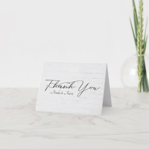 Whitewash Wood Wedding Vielen Dank Dankeskarte