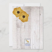 Whitewash Yellow Gender Reveitation Einladung (Rückseite)