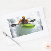 WHITEWASSER KYAKING. RECHTECKIGER AUFKLEBER (Umschlag)
