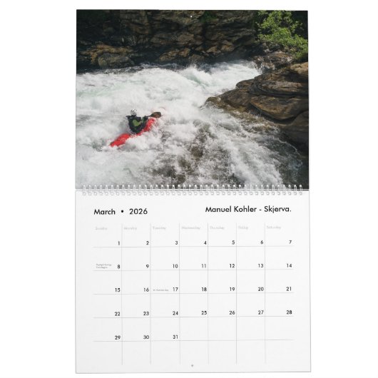 Whitewater 2016 kalender (Mär 2026)
