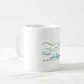 Whitewater Appalachia Watercolor Text Kaffeetasse (Vorderseite Links)