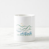 Whitewater Appalachia Watercolor Text Kaffeetasse (Mittel)