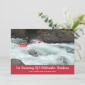 Whitewater Christmas Ihr eigenes Foto Feiertagskarte (Stehend Vorderseite)