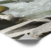 Whitewater Durch Basalt-Schlucht Poster (Ecke)