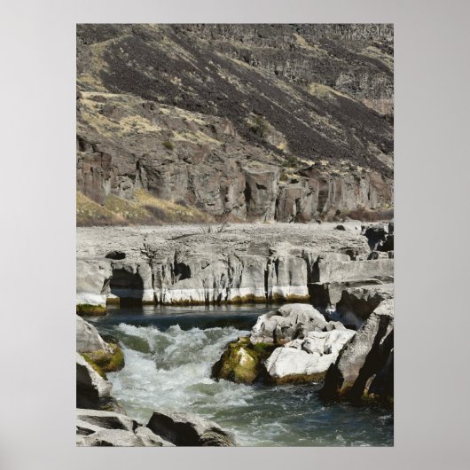 Whitewater Durch Basalt-Schlucht Poster (Vorne)