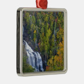 Whitewater Falls in Nantahala National Silbernes Ornament (Rechts)