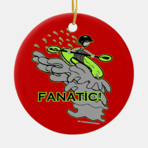 Whitewater Fanatic! Keramik Ornament