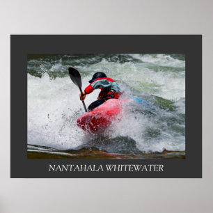 Whitewater-Kajak-Plakat Poster