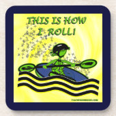 Whitewater-Kajak-Rolle Getränkeuntersetzer (Vorderseite)