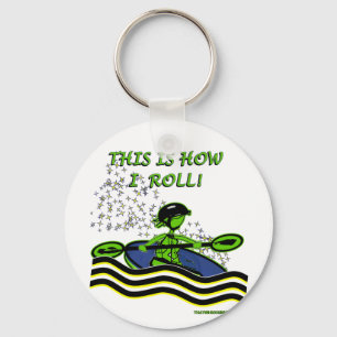 Whitewater-Kajak-Rolle Schlüsselanhänger