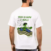Whitewater-Kajak-Rolle T-Shirt (Rückseite)