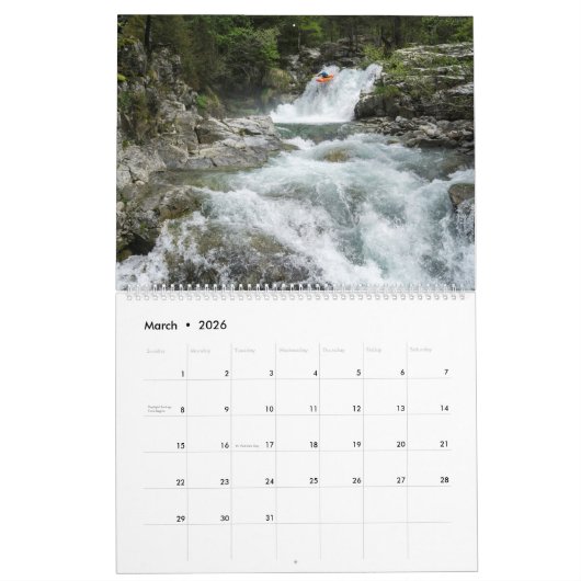 Whitewater-Kalender 2019 Kalender (Mär 2026)