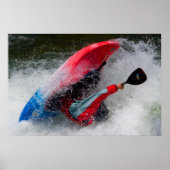 Whitewater Kayak Foto Poster (Vorne)