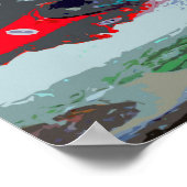 Whitewater Kayak Poster (Ecke)