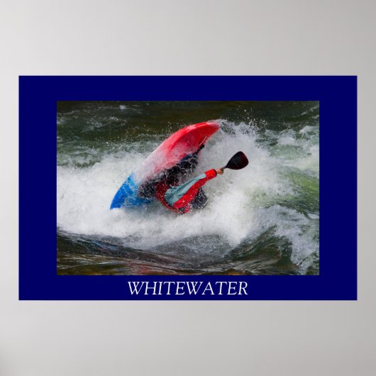 Whitewater Kayak Poster (Vorne)