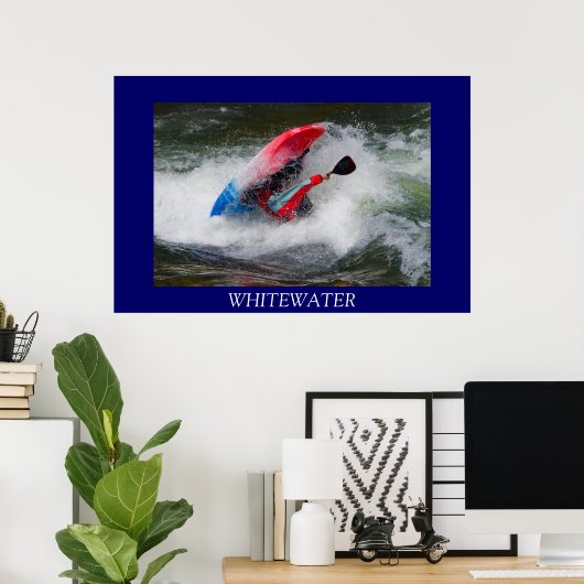 Whitewater Kayak Poster (Heimbüro)