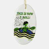 Whitewater Kayak Roll Keramik Ornament (Rechts)