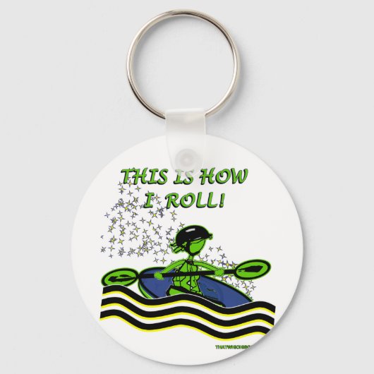 Whitewater Kayak Roll Schlüsselanhänger (Vorderseite)