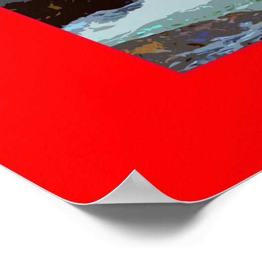 Whitewater Kayaking Foto Poster (Ecke)