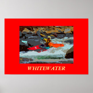 Whitewater Kayaking Foto Poster
