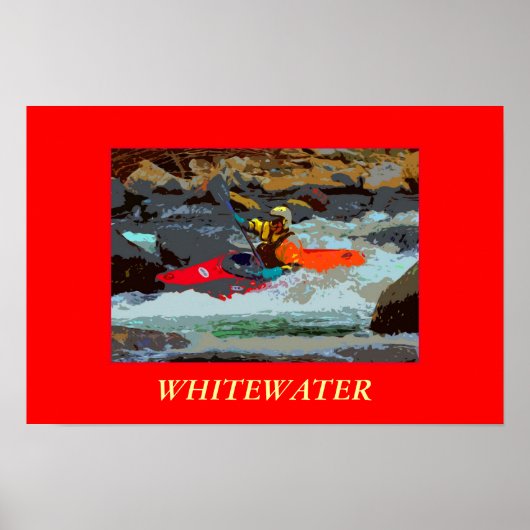 Whitewater Kayaking Foto Poster (Vorne)