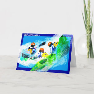 Whitewater Kayaking Greeting Card Karte