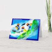 Whitewater Kayaking Grußkarte Karte (Vorderseite)