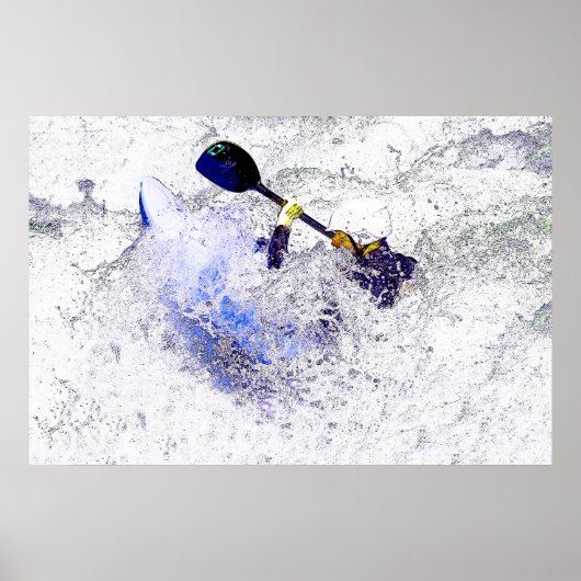 Whitewater Kayaking Poster (Vorne)