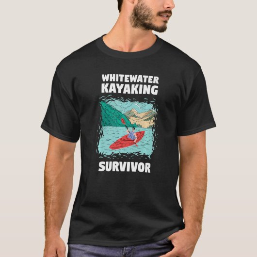 Whitewater Kayaking Survivor Premium T-Shirt (Vorderseite)