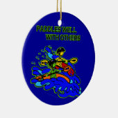 Whitewater Paddle gut mit anderen Keramik Ornament (Rechts)