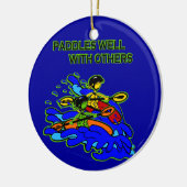 Whitewater Paddle gut mit anderen Keramik Ornament (Links)