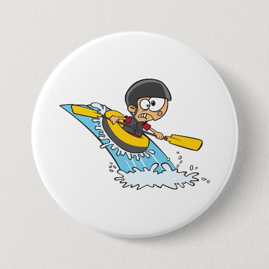 Whitewater Rafting Adventure mit Scared Boy Button (Vorderseite)