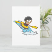 Whitewater Rafting Adventure mit Scared Boy Einladung (Stehend Vorderseite)