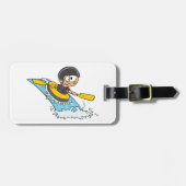 Whitewater Rafting Adventure mit Scared Boy Gepäckanhänger (Vorderseite horizontal)