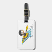 Whitewater Rafting Adventure mit Scared Boy Gepäckanhänger (Vorderseite vertikal)