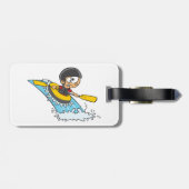 Whitewater Rafting Adventure mit Scared Boy Gepäckanhänger (Rückseite horizontal)