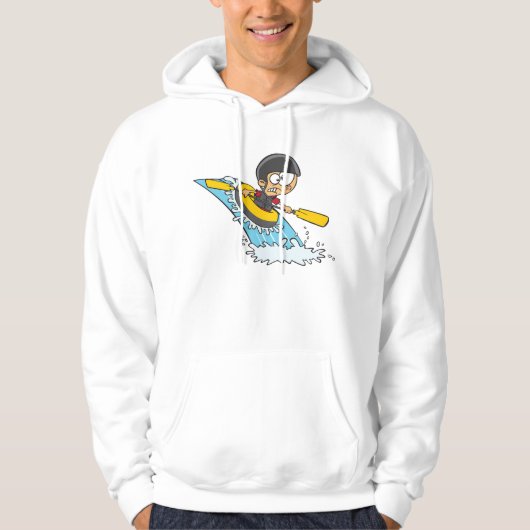Whitewater Rafting Adventure mit Scared Boy Hoodie (Vorderseite)