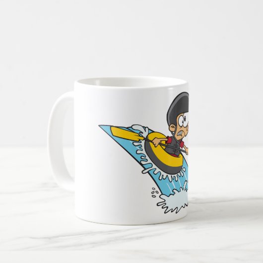 Whitewater Rafting Adventure mit Scared Boy Kaffeetasse (Vorderseite Links)