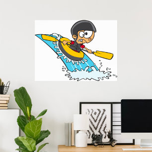 Whitewater Rafting Adventure mit Scared Boy Poster