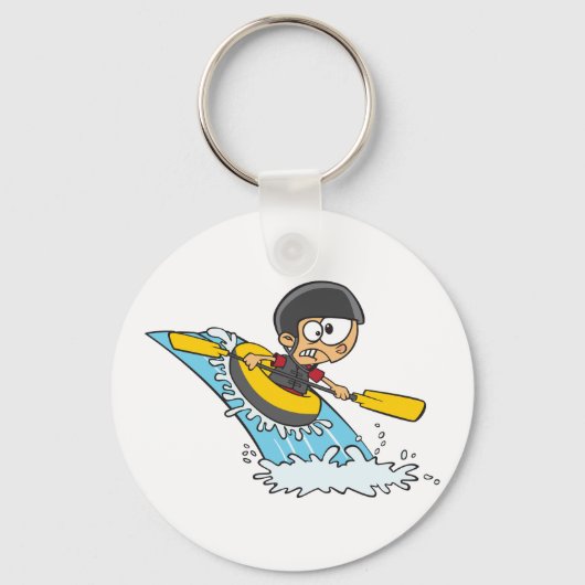 Whitewater Rafting Adventure mit Scared Boy Schlüsselanhänger (Vorderseite)