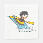 Whitewater Rafting Adventure mit Scared Boy Serviette (Vorderseite)