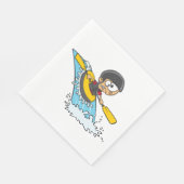 Whitewater Rafting Adventure mit Scared Boy Serviette (Ecke)