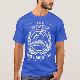 Whitewater Rafting Distressed River Raft T-Shirt