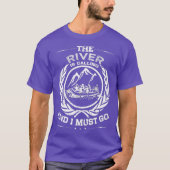 Whitewater Rafting Distressed River Raft T-Shirt (Vorderseite)