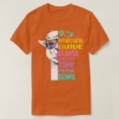 Whitewater Rafting Guide Llama T-Shirt (Design vorne)